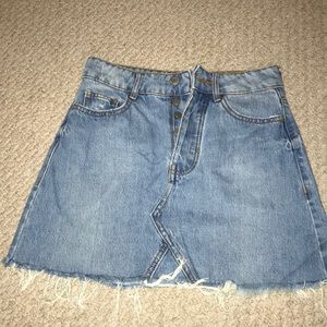 Vintage denim mini skirt